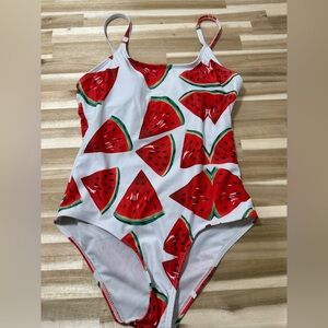 Watermelon Print Kids Swimsuit